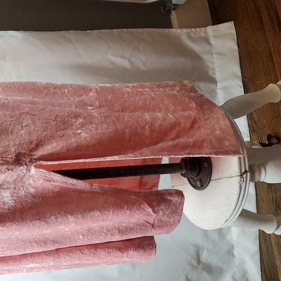 Free People passion flower crushed pink V-neck velvet tunic dress in size Small - Picture 5 of 10